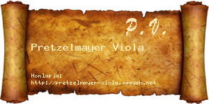 Pretzelmayer Viola névjegykártya